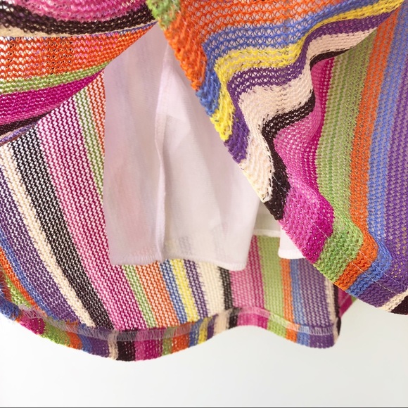 Fun colorful stripe knit sun dress with lining - Picture 5 of 6